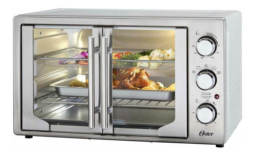 Horno Con Freidora De Aire Oster Tssttvfdmaf 42 Lts Color Gris