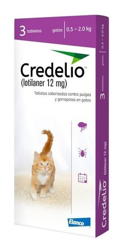 Credelio Gato 0.5 -2.0 Kg X3 Tabletas