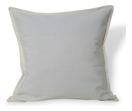 Almohadon Tusor Con Relleno Y Funda Desmontable 40x40 Blanco Liso