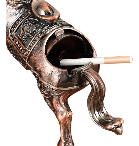 Cenicero De Caballo De Bronce Clásico De Aleación De