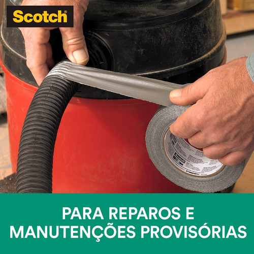 Fita Adesiva Silver Tape 45mmx5m Scotch Cinza 3m Resistente