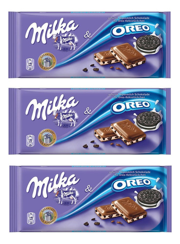 Chocolate Milka Oreo 100 Gr Pack X3 Unidades