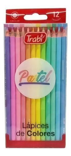 Lapices Trabi En Estuche X 12 Colores Pasteles