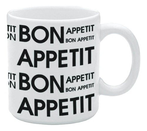 Tazas Cerámica Biona Jarro Mug Bon Appetit 270cc Color Decorado