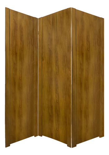 Kit 3 Biombo Madeirado Sanfonado Separador Folha Painel Divisória Com Dobradiça Jt Home