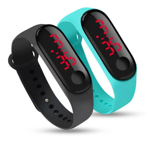 Kit 30 Relógio Pulseira Esporte Digital Led Colors Atacado