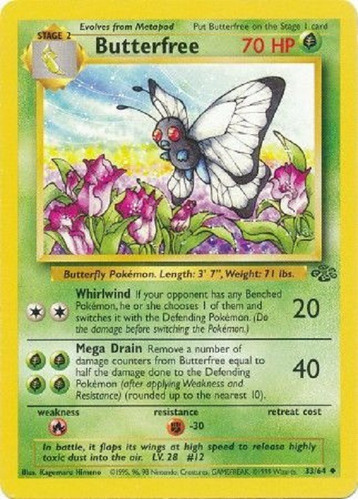 Butterfree 33/64 Poco Comun Pokemon Tcg