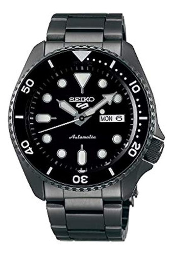 Seiko Srpd65 5 Sports Reloj Automático De 24 Joyas - Negro /