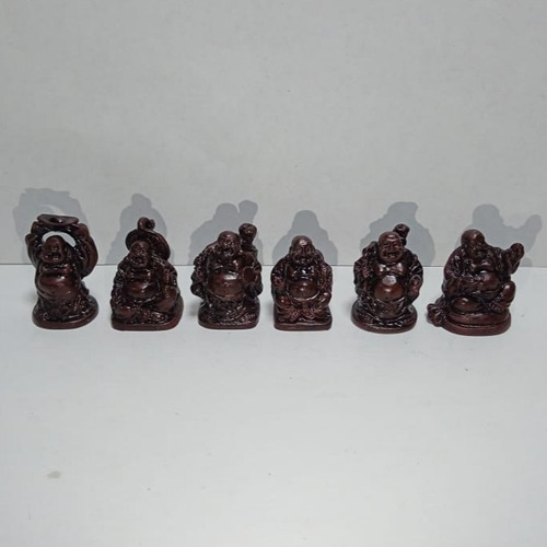 Juego De 6 Miniaturas De Buda En Poliresina