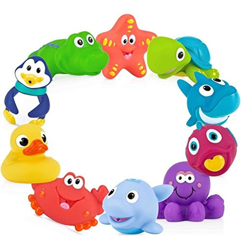 Nuby 10 Count (paquete De 1) Pequeños Chorros Divertidos Ju