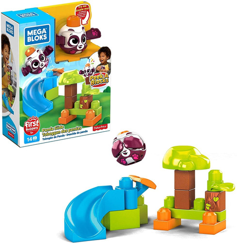 Mega Bloks Peek A Blocks Panda Slide  Multi