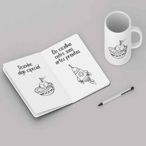 Imagem 3 de 6 de Caneca Cerâmica Personalizada Com Sua Arte Seu Desenho 325ml