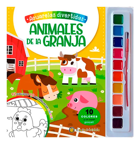 Libro Para Pintar Acuarelas Divertidas Animales De La Granja