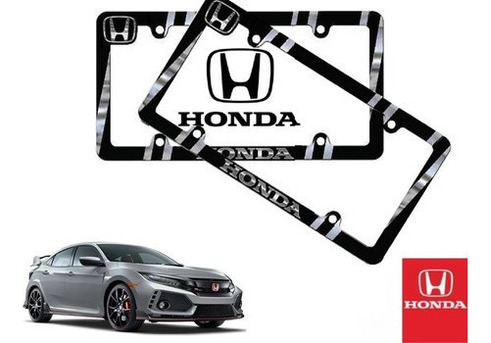 Par Porta Placas Honda Civic Type R 2.0 2017 Original