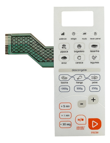 MEMBRANA MICRO-ONDAS COMPATÍVEL COM Brastemp Bms26 Bms 26Ab Branca