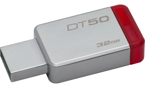 comprar Memoria USB Kingston DataTraveler 50 DT50 32GB 3.1 Gen 1 plateado y rojo