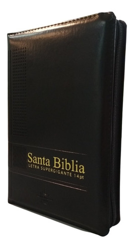 Biblia Rvr 1960 Letra Gigante 14 Pts. Negra/cierre/índice