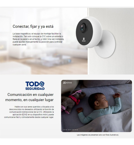 Imagen 4 de 8 de Camara Ip Wifi Ezviz By Hikvision 1mp Gran Angular 720p Hd