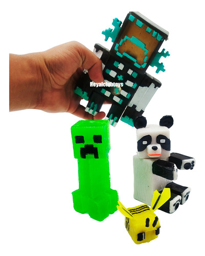 Minecraft Muñecos Warden 4 Pzs Articuladas Figuras