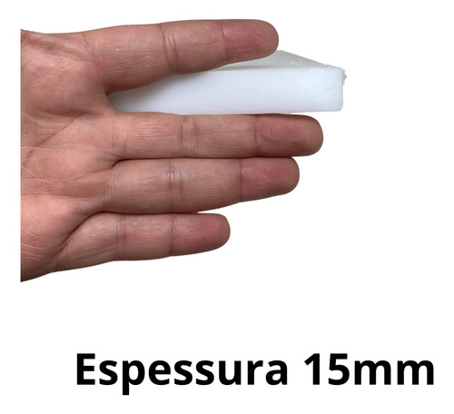 Tabua Chapa Carne Corte Açougue 50x40cm 15mm Cor Branco Lisa