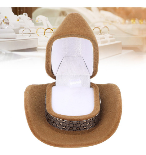 K Caja De Regalo Anillo Portátil Sombrero En Forma De