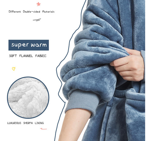 Manta Sudadera Con Capucha Aemilas - Sudadera Manta Sherpa