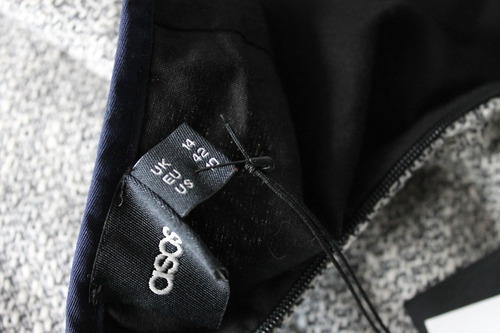 Mini Falda Asos Luxe Boucle Azul Marino 42