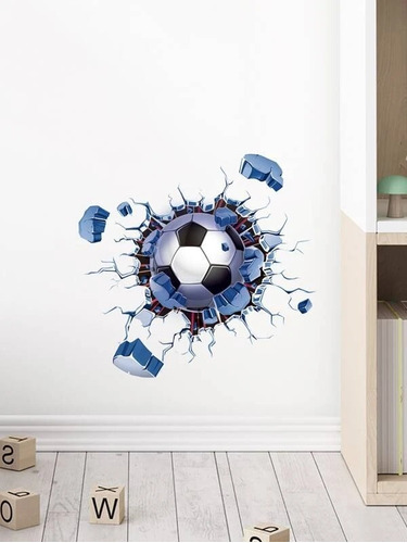 Sticker De Fútbol Pegatina Para Decorar En Pared Niño Niña