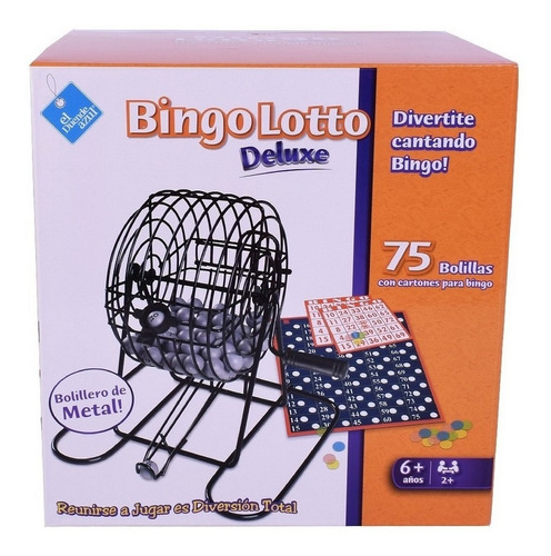 Bingo Lotto Deluxe Con Bolillero De Metal Ar1 7399 Ellobo