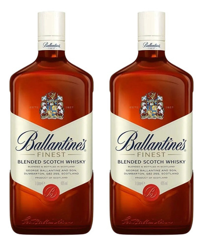 Whisky Ballantines Finest 1l X2 Zetta Bebidas