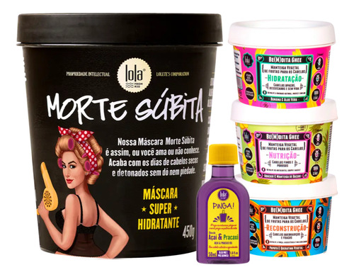 Lola Morte Subita Mascara + Cronograma 100ml + Óleo Açaí