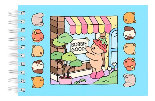 Livro De Colorir Bobbie Goods Capa Dura 50 Páginas De Desenhos Azul Menino 50 Desenhos + Estojo 48 Canetinhas Ponta Dupla