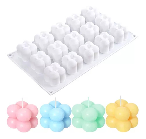 Molde De Silicon Velas Jabones Cubo Rubik Sola Cavidad