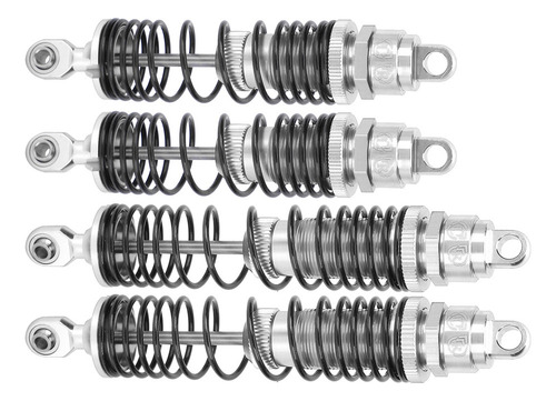 . Amortiguador Metálico Silver Rc Delantero Y Trasero De 4