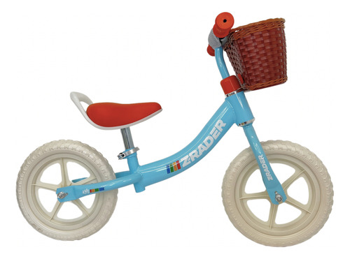 Bicicleta Equilíbrio Infantil Z-rader Kids Aro12 C/ Cesto Az