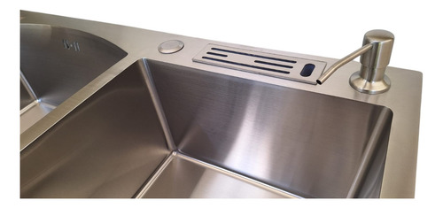 Bachas Doble Cocina Pileta Acero Inoxidable 78x43 Cm Zaphire Plateado