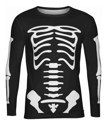 Playera Full Print Manga Larga Talla Extra 3xl