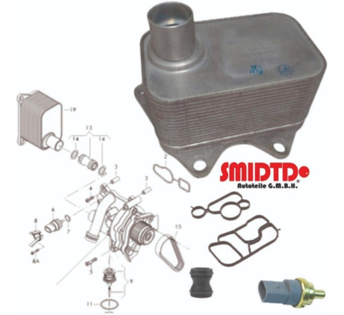 Radiador Aceite Ligas Cople Sensor Audi A5 2.0tsi 13-17