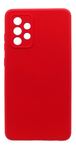 Carcasa Para Samsung A52 Silicon Protector Cámara + Hidrogel Color Rojo