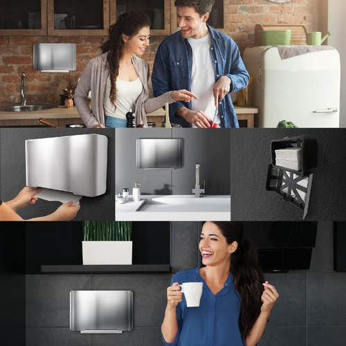 Kit Saboneteira Premium Inox + Toalheiro Inox Escovado Nobre Select
