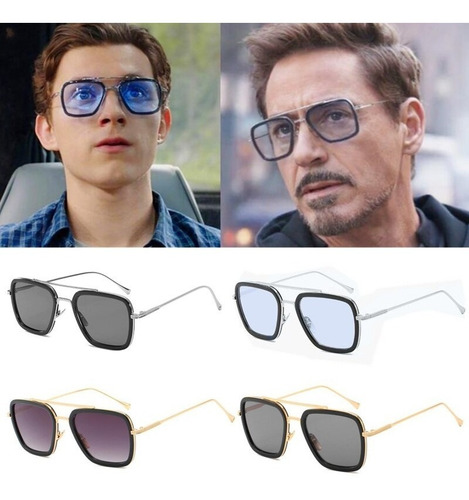 Gafas de sol Avengers Tony Stark de hierro amarillo para hombre