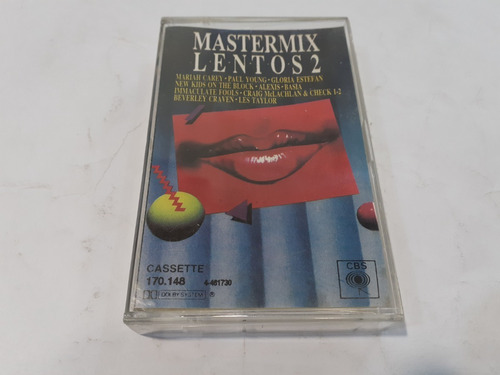 Mastermix Lentos 2, Varios - Casete 1990 Nacional Ex 8/10