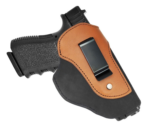 Funda De Cuero Iwb Para Glock G17 G19 G22 P365-ruger Securit