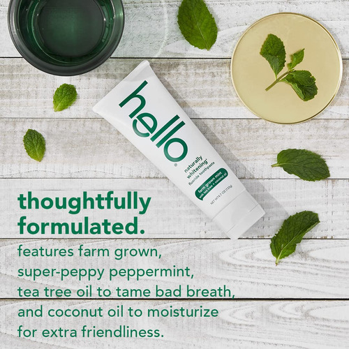 Pasta De Dientes Hello Naturally Whitening Con Sabor A Menta