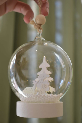Imagen 2 de 6 de Adorno Navidad - Bola Con Luz