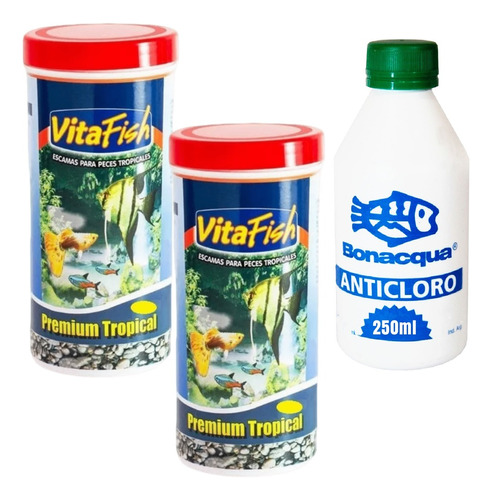 Alimento Para Peces Tropicales Escamas Premium Vitafish 32gr