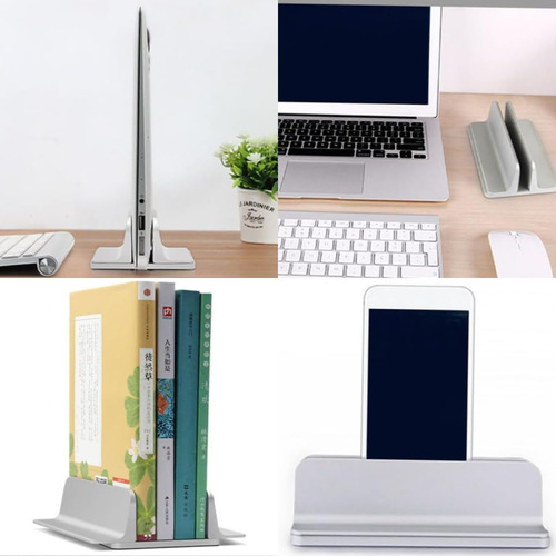 Soporte Base Vertical Aluminio Para Mac Macbook Notebook Gris