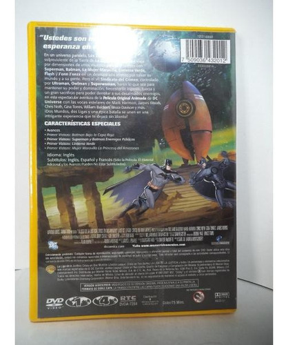 Imagen 2 de 2 de Liga De La Justicia Crisis En Dos Mundos Dvd