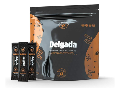 Café Delgada Premium Instant Con Ganoderma 25 Sobres De 80 G