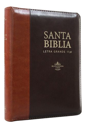 Biblia Rvr 1960 Letra Grande 11 Pts. Marrón /marron Oscuro